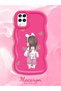 Samsung Galaxy A12 Compatible Shockproof Simple Red Silicone Phone Case Girl Pattern - 2