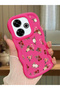 Redmi 13 Compatible Shockproof Simple Red Silicone Phone Case Flower Pattern