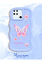 Redmi 10C Compatible Shockproof Simple Blue Silicone Phone Case Butterfly Pattern - 2