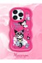 iPhone 16 Pro Compatible Shockproof Simple Red Silicone Phone Case Kuromi Pattern - 2