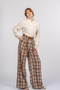 Women's Summer Beige Silvara Pleated Wide Leg Linen Trousers Stylish Daily Comfortable 30385 - 5