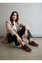 26Y-088-7152 Genuine Leather Sneaker with Glitter Detail Stylish Sports Shoes for Women - 6