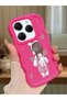 Tecno Spark 20 Pro Compatible Shockproof Simple Red Silicone Phone Case Girl Pattern