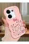 Tecno Camon 20 Compatible Shockproof Simple Pink Silicone Phone Case Hello Kitty Pattern