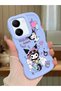 Vivo Y36 5g Compatible Shockproof Simple Blue Silicone Phone Case Kuromi Pattern