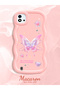 Realme C11 2021 Compatible Shockproof Simple Pink Silicone Phone Case Butterfly Pattern - 2