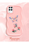 Samsung Galaxy A12 Compatible Shockproof Simple Pink Silicone Phone Case Butterfly Pattern - 2