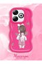 Infinix Hot 40I Compatible Shockproof Simple Red Silicone Phone Case Girl Pattern - 2