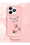 Realme Note 50 Compatible Shockproof Simple Pink Silicone Phone Case Butterfly Pattern - 2
