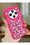Redmi 14C Compatible Shockproof Simple Red Silicone Phone Case Panda Pattern