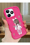 Realme Note 50 Compatible Shockproof Simple Red Silicone Phone Case Girl Pattern