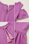 Girl's Cold Shoulder Tassel Detailed Blouse I Top - Lilac I 3-11 Years I Combed Cotton Fabric - 4