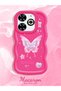 Infinix Smart 8 Plus Compatible Shockproof Simple Red Silicone Phone Case Butterfly Pattern - 2