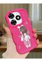 Tecno Spark 20 Compatible Shockproof Simple Red Silicone Phone Case Girl Pattern