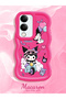 Vivo Y04S Compatible Shockproof Simple Red Silicone Phone Case Kuromi Pattern - 2