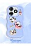 Simple Blue Silicone Phone Case Panda Pattern Compatible with Tecno Spark Go 2024 Shockproof
