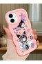 Samsung Galaxy A06 Compatible Shockproof Simple Pink Silicone Phone Case Kuromi Pattern