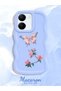 Vivo Y27S Compatible Shockproof Simple Blue Silicone Phone Case Butterfly Pattern - 2