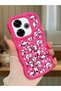 Xiaomi Redmi 13X Compatible Shockproof Simple Red Silicone Phone Case Panda Pattern