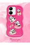 Simple Red Silicone Phone Case Panda Pattern Shockproof Compatible with Vivo Y27S