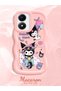Vivo Y02S Compatible Shockproof Simple Pink Silicone Phone Case Kuromi Pattern - 2