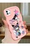 Realme C20 Compatible Shockproof Simple Pink Silicone Phone Case Kuromi Pattern