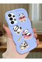 Simple Blue Silicone Phone Case Panda Pattern Compatible with Samsung Galaxy A23 Shockproof - 2