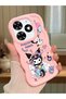 Tecno Spark Go 2024 Compatible Shockproof Simple Pink Silicone Phone Case Kuromi Pattern