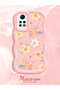 Redmi Note 12 Pro 4g Compatible Shockproof Simple Pink Silicone Phone Case Cover Flower Pattern - 2