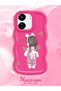 Poco C65 Compatible Shockproof Simple Red Silicone Phone Case Girl Pattern - 2