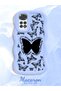 Redmi Note 11 Compatible Shockproof Simple Blue Silicone Phone Case Butterfly Pattern - 2