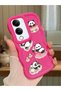 Simple Red Silicone Phone Case Panda Pattern Shockproof Compatible with Vivo Y19E - 2