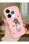 Infinix Smart 8 Plus Compatible Shockproof Simple Pink Silicone Phone Case Girl Pattern