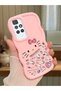Redmi 10 Compatible Shockproof Simple Pink Silicone Phone Case Hello Kitty Pattern