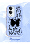 Vivo Y04 Compatible Shockproof Simple Blue Silicone Phone Case Butterfly Pattern - 2