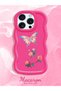 iPhone 14 Pro Compatible Shockproof Simple Red Silicone Phone Case Butterfly Pattern - 2