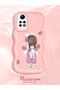 Redmi Note 12 Pro 4g Compatible Shockproof Simple Pink Silicone Phone Case Girl Pattern - 2