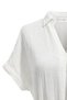 4720 Women's Pleated Detailed Tie-Up V-Neck Muslin Dress White - 2