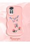 Redmi Note 11 Compatible Shockproof Simple Pink Silicone Phone Case Butterfly Pattern - 2