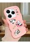 Simple Pink Silicone Phone Case Panda Pattern Compatible with Tecno Spark 20 Pro Shockproof - 2