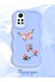 Redmi Note 12 Pro 4g Compatible Shockproof Simple Blue Silicone Phone Case Butterfly Pattern - 2