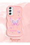 Samsung Galaxy A34 5g Compatible Shockproof Simple Pink Silicone Phone Case Butterfly Pattern - 2
