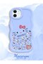 iPhone 12 Compatible Shockproof Simple Blue Silicone Phone Case Hello Kitty Pattern - 2