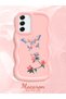 Samsung Galaxy S21 Fe Compatible Shockproof Simple Pink Silicone Phone Case Butterfly Pattern - 2