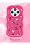 Redmi A4 Compatible Shockproof Simple Red Silicone Phone Case Cover Flower Pattern - 2