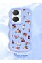 Vivo Y27 Compatible Shockproof Simple Blue Silicone Phone Case Cover Flower Pattern - 2
