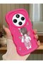 Redmi A4 Compatible Shockproof Simple Red Silicone Phone Case Girl Pattern