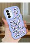Samsung Galaxy A17 Compatible Shockproof Simple Blue Silicone Phone Case Panda Pattern