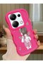 Poco M6 Pro 4g Compatible Shockproof Simple Red Silicone Phone Case Girl Pattern