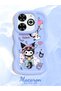 Infinix Smart 8 Plus Compatible Shockproof Simple Blue Silicone Phone Case Kuromi Pattern - 2